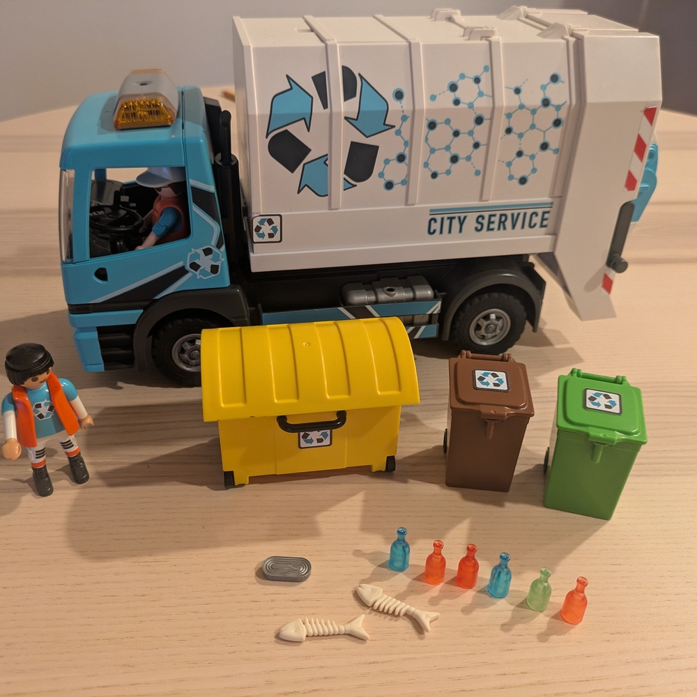 Playmobil Eco City Service Recycling Truck Playset with Figures
